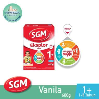 Promo Harga SGM Eksplor 1+ Susu Pertumbuhan Vanila 600 gr - Blibli