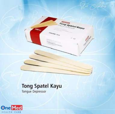 Spatula Kayu Sudip Lidah Tongue Spatula OneMed pak 100pcs