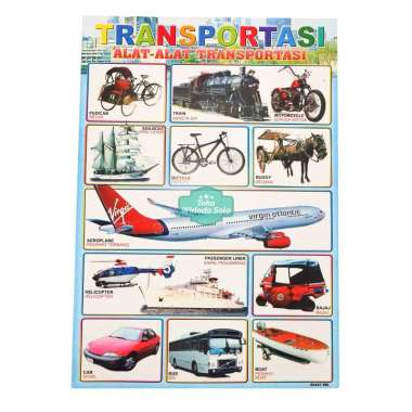 Poster Edukasi Alat Transportasi 35x50cm - 1 Lembar