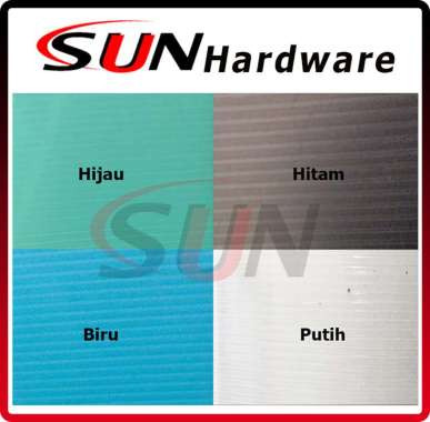 Fiber Pagar Plastik model garis Biru putih hitam Hijau per meter hitam