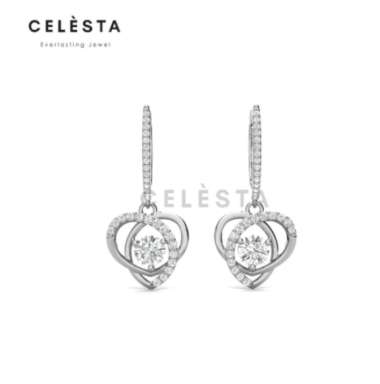 Cercle Amour Earrings Anting berlian Moissanite Diamond 0.3 carat by Her Jewellery
