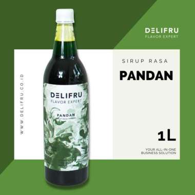 DELIFRU Pandan Syrup 1 Liter - Sirup Pandan Premium