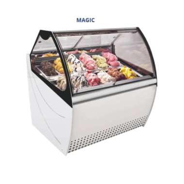 GEA MAGIC-12 HOLE/PAN Gelato Showcase / Tempat Memajang Es Krim Gelato PAN