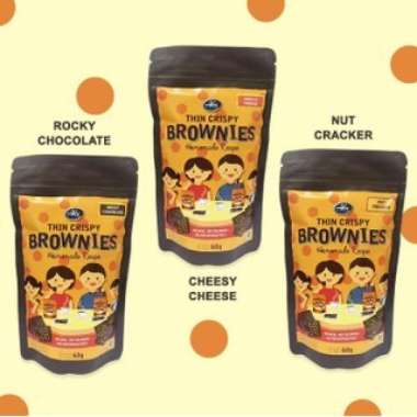 Abe Thin Crispy Brownies Cemilan Anak, Rasa Nut Cracker