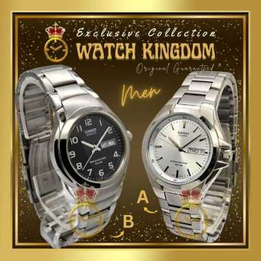 Jam Tangan Pria Casio Original Ukuran Diameter Kecil Water Proof Day Date Tanggal Hari Tali Rantai S