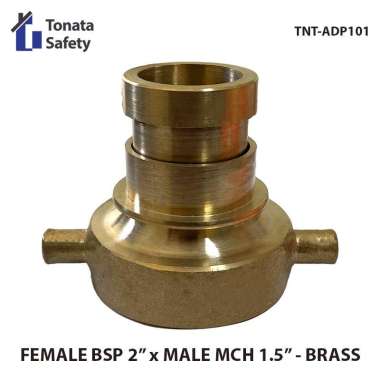 Adaptor Reducer Female BSP 2" x Male Machino 1.5" - Brass