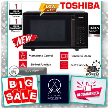 TOSHIBA MICROWAVE OVEN MM-EM24P-BK KAPASITAS 24L MICROWAVE OVEN TOSHIBA MMEM24P BK MICROWAVE ONLY