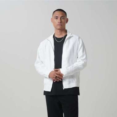 CELCIUS Linen Bomber Jacket I31000191C Putih M