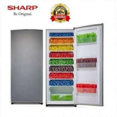 FREEZER SHARP 8 RAK PEMBUAT ES BATU FJM195NSS / FJM 195NSS