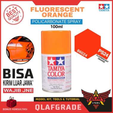PS-24 FLUORESCENT ORANGE Tamiya Polycarbonate RC paint PS 24