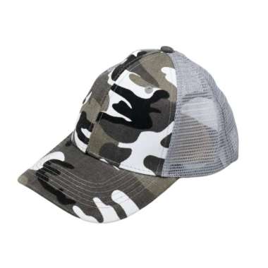 Topi Baseball Army Camouflage Trucker Hat Model TNI Tentara Hijau Abu Jaring