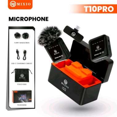 mixio T10 Pro Mikrofon Nirkabel Lavalier