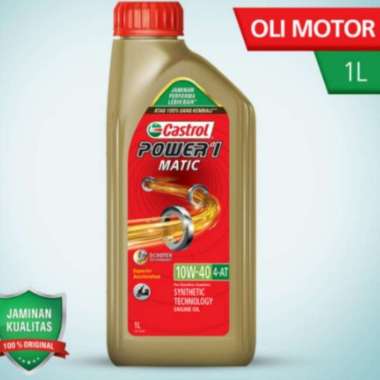 OLI CASTROL POWER 1 MATIC 10W40 1L NMAX XMAX AEROX PCX VARIO ADV FORZA