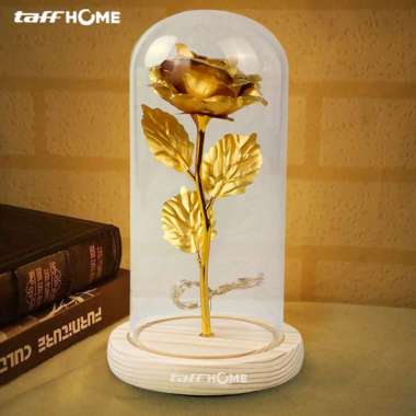 Bunga Mawar LED Lampu Meja Hias AC01 Gold