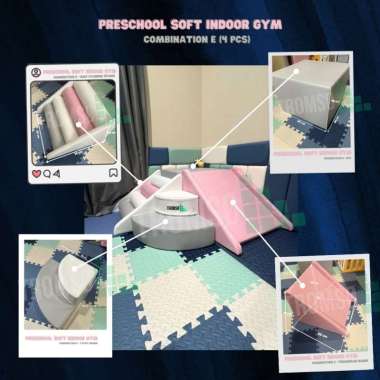 PRESCHOOL SOFT INDOOR PLAYGYM E / MAINAN BAYI PLAYGYM INDOOR PLAYGROUND COMBINATION E (4 PCS)