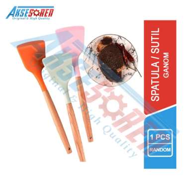 Aksesoren Spatula Silikon Anti Lengket [Ganom] / Peralatan Masak Tahan Panas / Sutil Sodet Gagang Ka