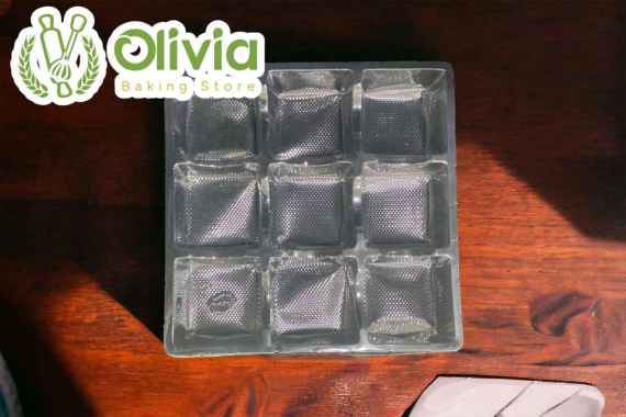 Mika Alas Tatakan Puding Mini Kotak 9 10 PCS