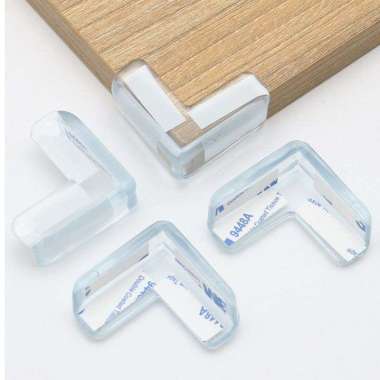 Pelindung Sudut Meja L Silikon - Pelindung Siku Meja Transparan Sudut Pelindung