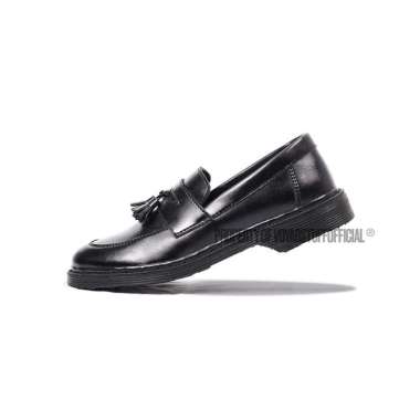 Verish - Star Rise V1 Sepatu Slip On Pria Penny Loafers Boots Kulit Black Black G 01 44