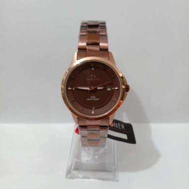 JAM TANGAN WANITA HEGNER 1666 HW 1666 ORIGINAL GARANSI RESMI 1 TAHUN ROSEGOLD BROWN