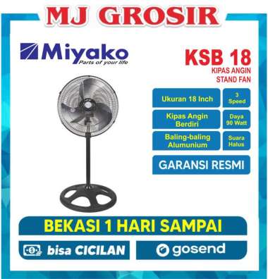 PROMO KIPAS ANGIN STAND FAN MIYAKO KSB 18 KSB18 KIPAS ANGIN BERDIRI