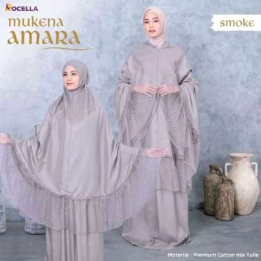MUKENA AMARA ROCELLA PRAYER SET DEWASA KATUN+TILE ADEM smoke
