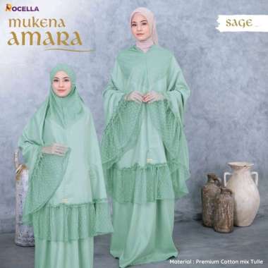MUKENA AMARA ROCELLA PRAYER SET DEWASA KATUN+TILE ADEM sage