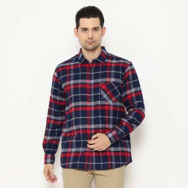 AMK Kemeja Pria Flannel Lengan Panjang SHF MASARU L/S Red M