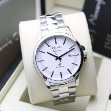 JAM TANGAN PRIA ALEXANDRE CHRISTIE AC 1034 AC1034 ORIGINAL - silver silver