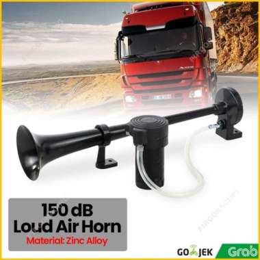 KLAKSON TROMPET MOBIL LOUD HORN 150DB 12V - TZ-318 - BLACK