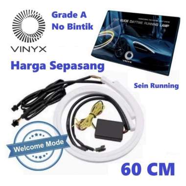 Lampu LED DRL Alis Flexible 60 cm Welcome Mobil Motor Vinyx 60cm Selang Sein Running Alis Flexible W