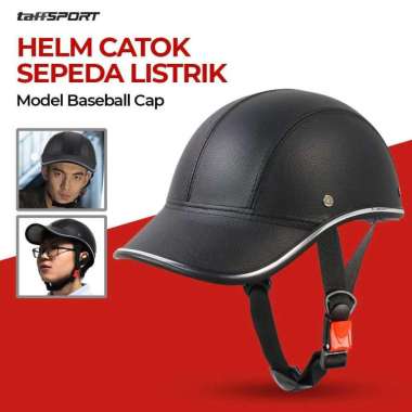 Helm Catok Sepeda Listrik Model Baseball Cap 1074 Helm Cakil Makassar Castom Bobber Bitwell Gringo Helmet Half Face Dewasa Helem Murah Custome Fou IH Hitam
