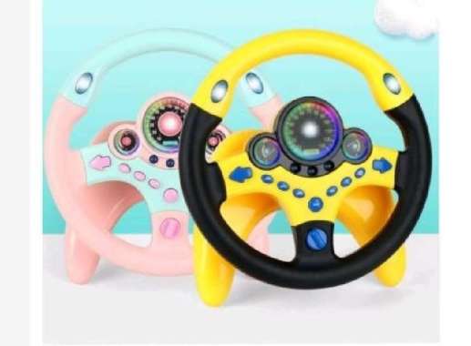 Mainan Anak Setir-setiran Mobil Steering Wheel Musik Pink Biru