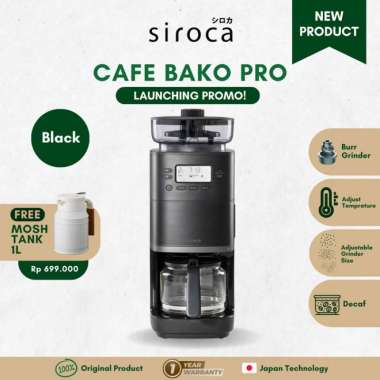 Terbaru New Siroca Cafe Bako Pro (Fully Automatic Coffee Maker) - Black Baru Bako+Packing