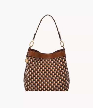 Fossil Jessie Shoulder Bag Neutral Woven Tas Wanita ZB11006-249