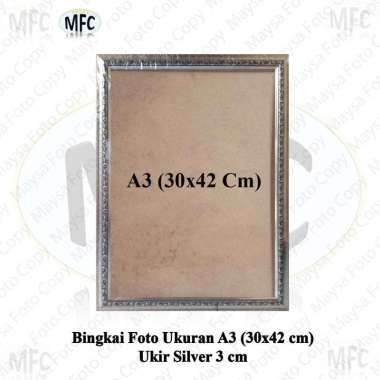 Bingkai Foto A3 30x42 Cm full Ukir Emas Silver Coklat Putih Emas Silver