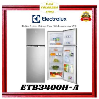 KULKAS ELECTROLUX ETB3400H-A KULKAS 2 PINTU 320L INVERTER ETB3400HA ETB4300 ETB 4300 H A KULKAS 2 PI