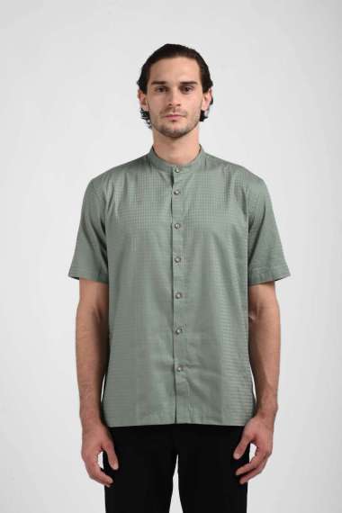 MANZONE Kemeja Shanghai Lengan Pendek Pria BAHADIR - Baby Green BABY GREEN XL