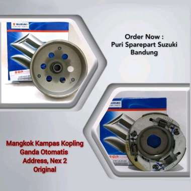 Sepasang Mangkok dan Kampas Kopling Ganda Otomatis Motor Suzuki Address, Nex 2 Original SGP Asli Suz