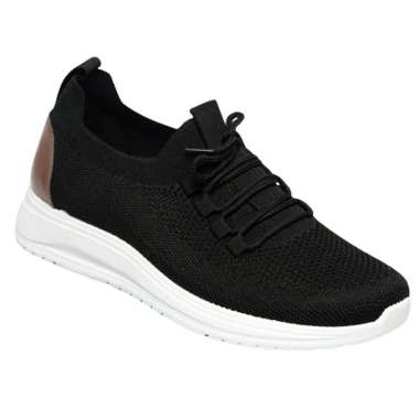Dr. Kevin Sepatu Sport Pria Men Sneakers Sekolah Flyknit Tali 889-068 Hitam 43