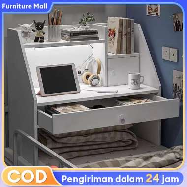 Meja Kerja Rumah-Meja Komputer Lese Putih/Keyboard Tray