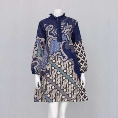 TUNIK KINANTI 01 JUMBO LD 120 LD 125 LD 130LD 140 | OVER SIZE ATASAN BAJU KERJA BATIK WANITA MOTIF A