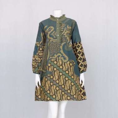 TUNIK KINANTI 01 JUMBO LD 120 LD 125 LD 130LD 140 | OVER SIZE ATASAN BAJU KERJA BATIK WANITA MOTIF A