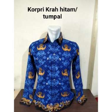 BAJU KORPRI PRIA BARU 2023 LAPIS FURING | KORPRI COWOK TERBARU SESUAI EDARAN XL furing Krah hitam