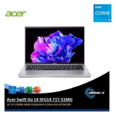 Acer Swift Go 14 SFG14-71T-51MG [14",i5-13500H,16GB,512GB,Win11,Silver,NX.KF5SN.001]