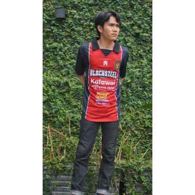 Baju Jersey Club Blacksteel Papua Original ! M Hitam/merah