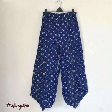 Celana Panjang Batik Model Aladin Trendi Dongker