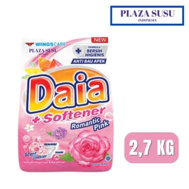 Promo Harga Daia Deterjen Bubuk + Softener Pink 2700 gr - Blibli