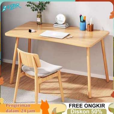 Meja Belajar Minimalis 120X60c Hitam(120x60x73CM)