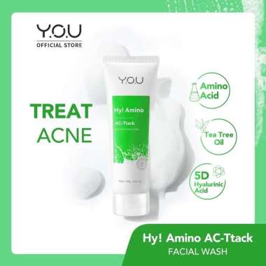 YOU Hy! Amino Facial Wash 100ml Oil Control Hydrating Brightening, Anti-Acne Sabun Cuci Muka YOU Y.O